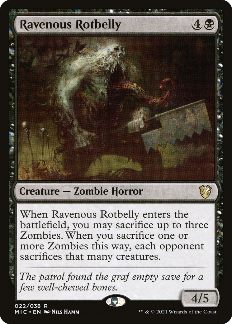 Ravenous Rotbelly [Innistrad: Midnight Hunt Commander]-1