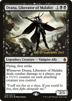 Drana, Liberator of Malakir [Battle for Zendikar Prerelease Promos]-1