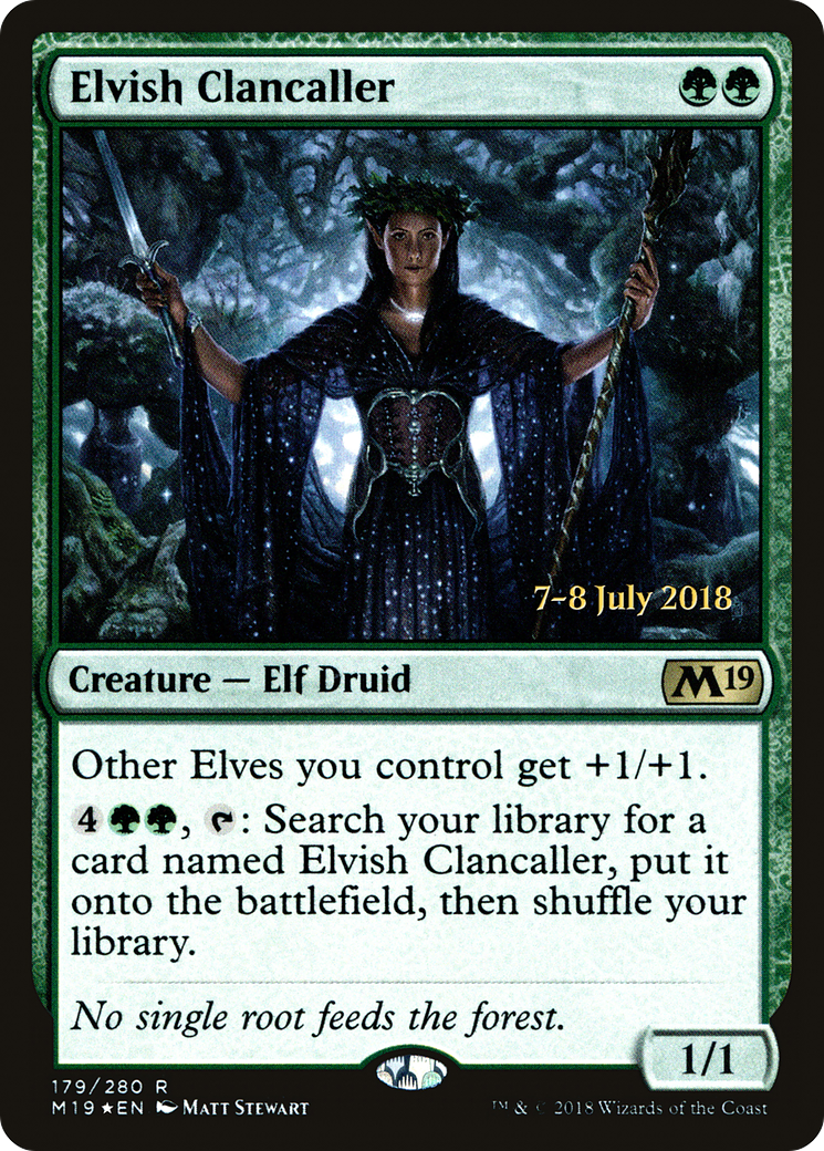 Elvish Clancaller [Core Set 2019 Prerelease Promos]-1