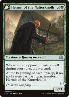 Hermit of the Natterknolls // Lone Wolf of the Natterknolls [Shadows over Innistrad]-3
