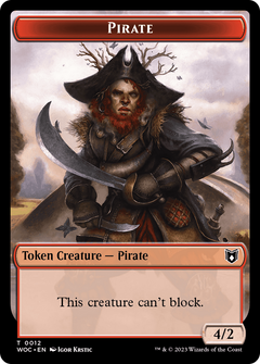 Pirate (TWOC-012) - Wilds of Eldraine Commander Tokens-1