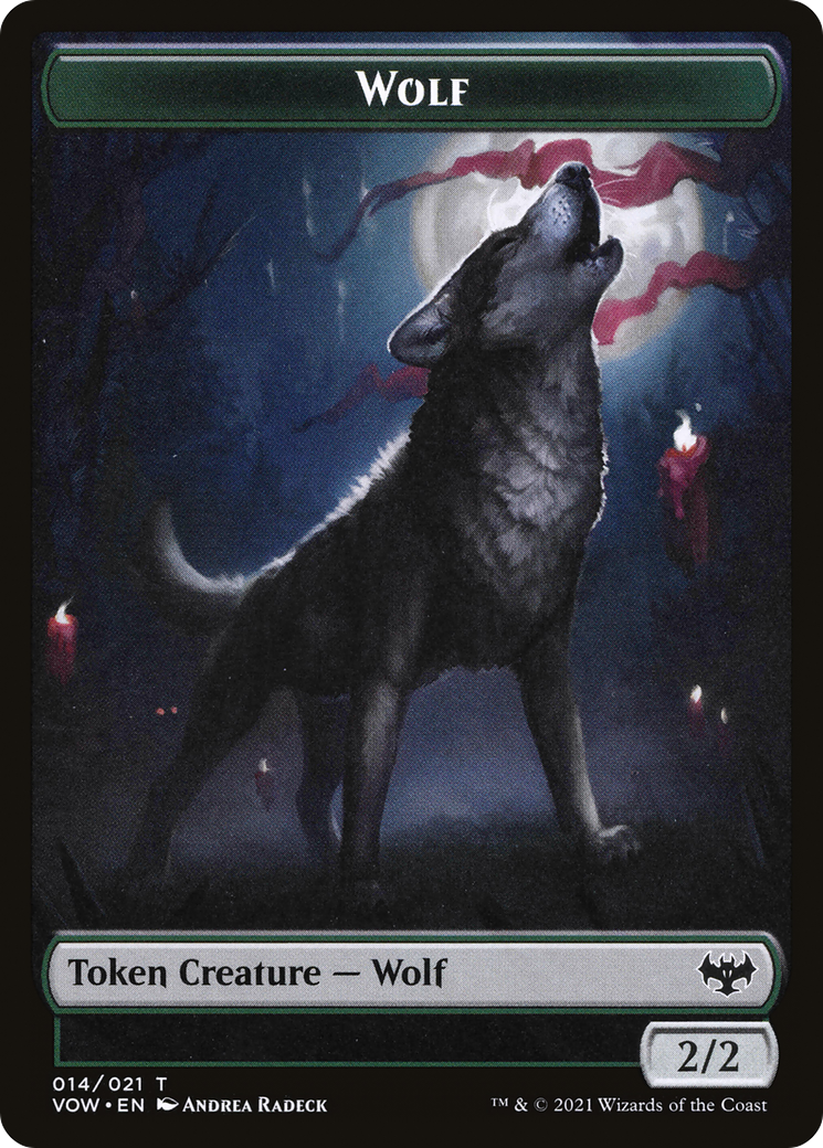Wolf (TVOW-014) - Innistrad: Crimson Vow Tokens-1