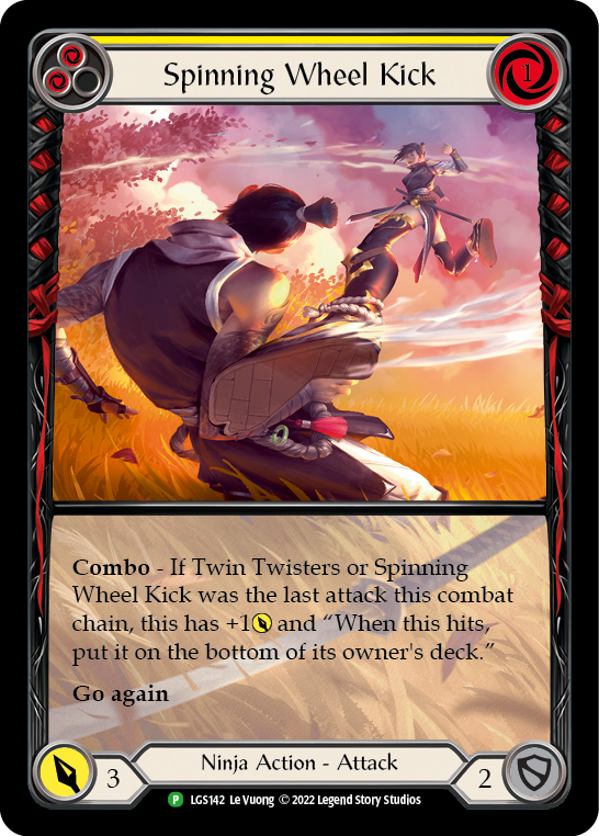 Spinning Wheel Kick (Yellow) [LGS142] (Promo)  Rainbow Foil-1