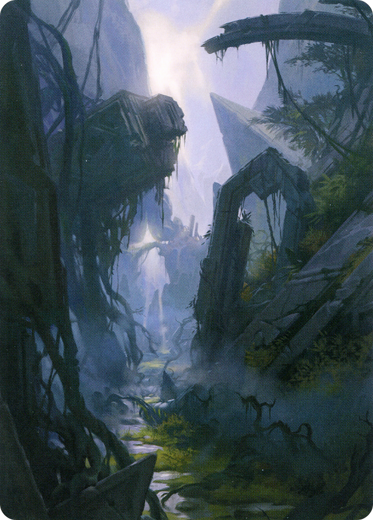 Swamp // Swamp (AZNR-014) - Zendikar Rising Art Series (Borderless)-3