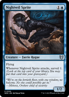 Nightveil Sprite [Wilds of Eldraine Commander]-1