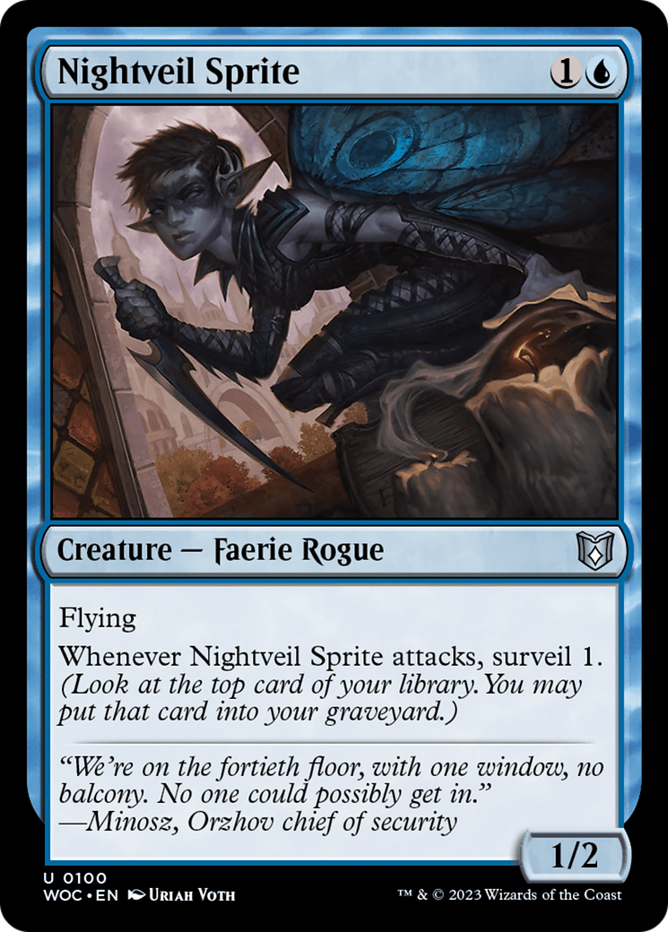 Nightveil Sprite [Wilds of Eldraine Commander]-1