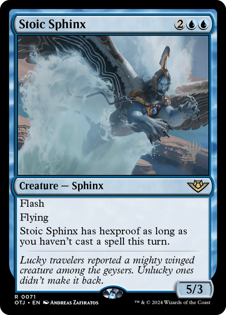 Stoic Sphinx (Promo Pack) [Outlaws of Thunder Junction Promos]-1
