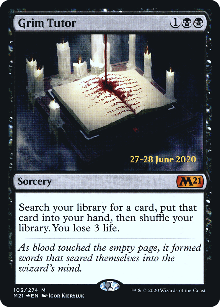 Grim Tutor [Core Set 2021 Prerelease Promos]-1