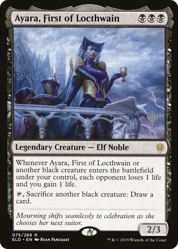 Ayara, First of Locthwain (Promo Pack) [Throne of Eldraine Promos]-1