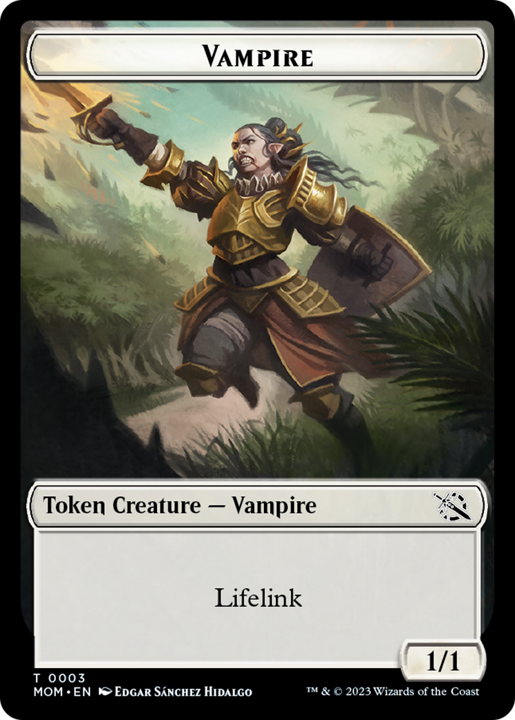 Warrior // Vampire Double-Sided Token [March of the Machine Tokens]-2