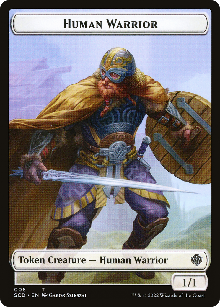 Human Warrior (TSCD-006) - Starter Commander Deck Tokens-1