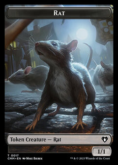 City's Blessing // Rat Double-Sided Token [Commander Masters Tokens]-2