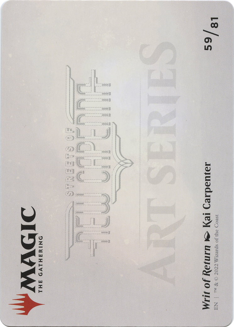 Writ of Return // Writ of Return (ASNC-059) - New Capenna Art Series (Borderless) Foil-2