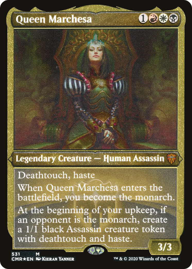 Queen Marchesa (Etched) [Commander Legends]-1