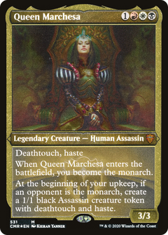 Queen Marchesa (Etched) [Commander Legends]-1