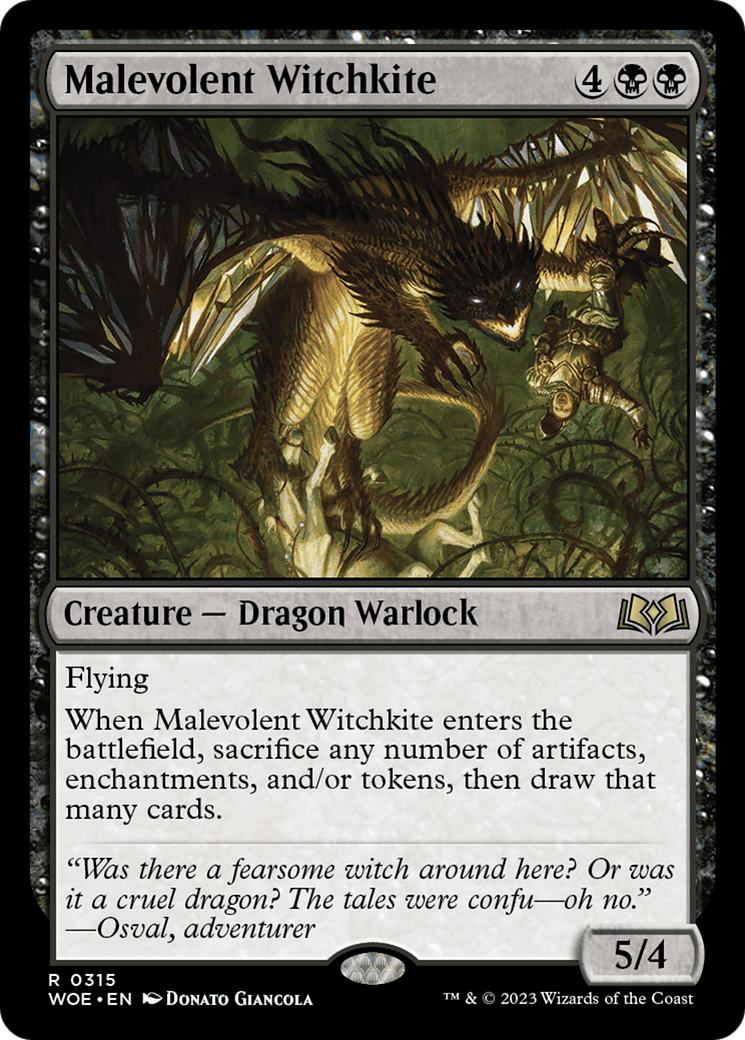 Malevolent Witchkite [Wilds of Eldraine]-1