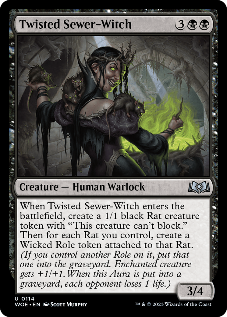 Twisted Sewer-Witch (WOE-114) - Wilds of Eldraine-1