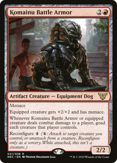 Komainu Battle Armor [Kamigawa: Neon Dynasty Commander]-1