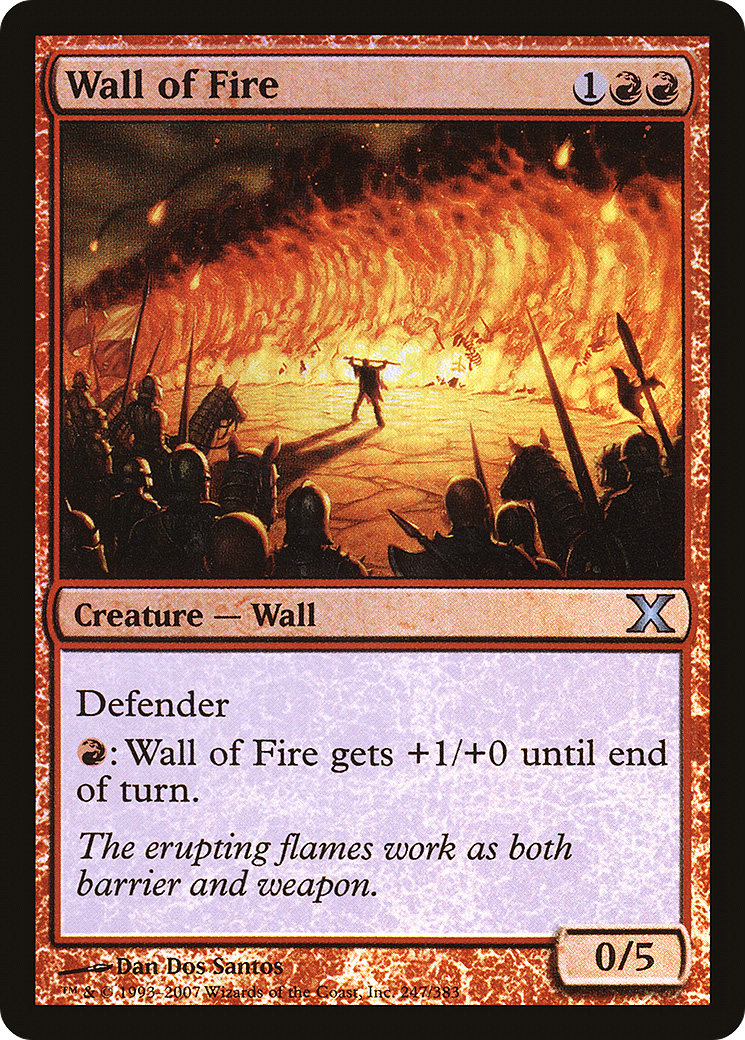 Wall of Fire (10E-247★) - Tenth Edition Foil-1