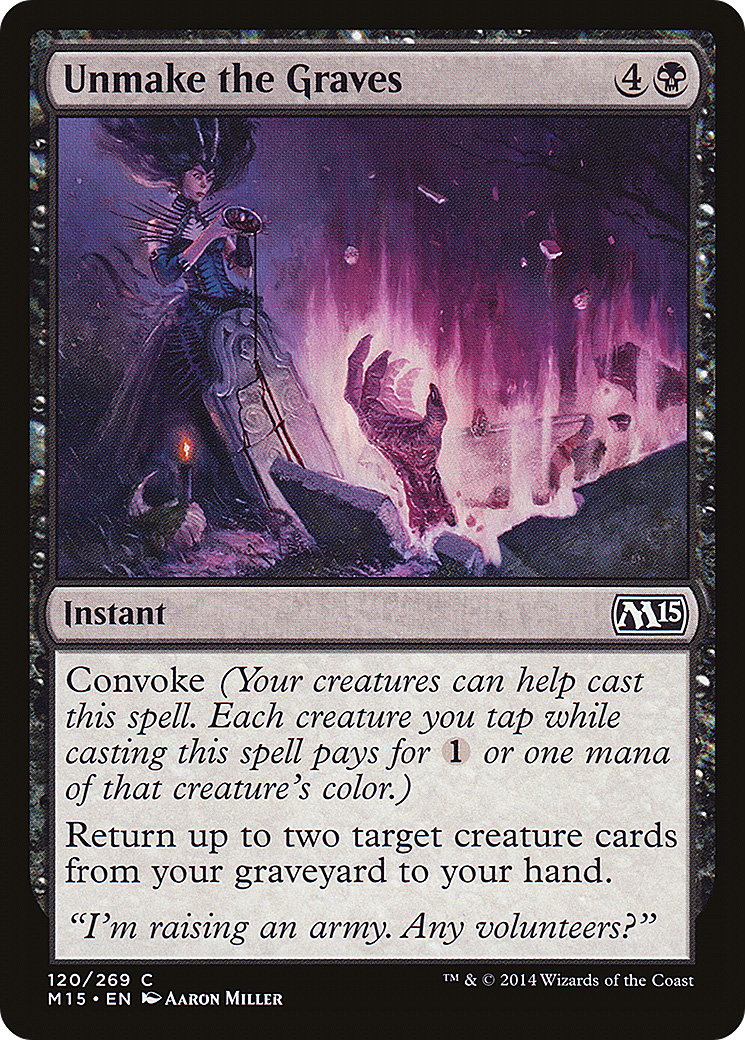 Unmake the Graves (M15-120) - Magic 2015 Foil-1