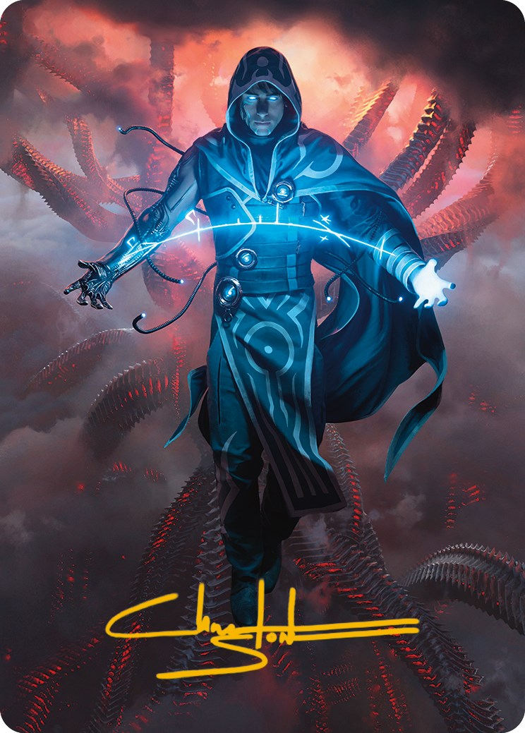 Jace, the Perfected Mind Art Card (Gold-Stamped Signature) [Phyrexia: All Will Be One Art Series]-1
