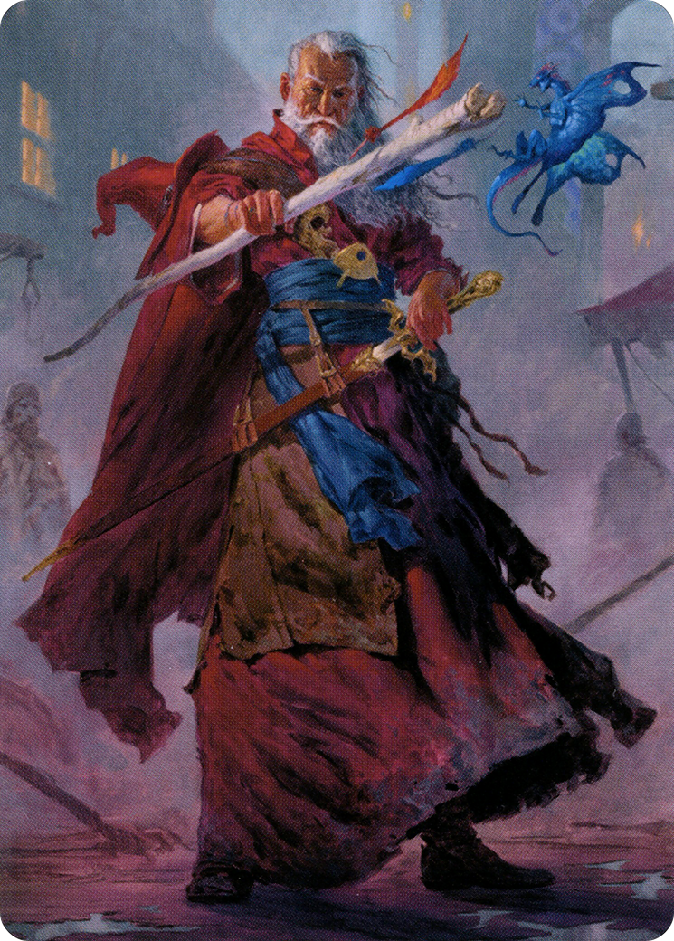 Elminster // Elminster (ACLB-064) - Battle for Baldur's Gate Art Series (Borderless)-3