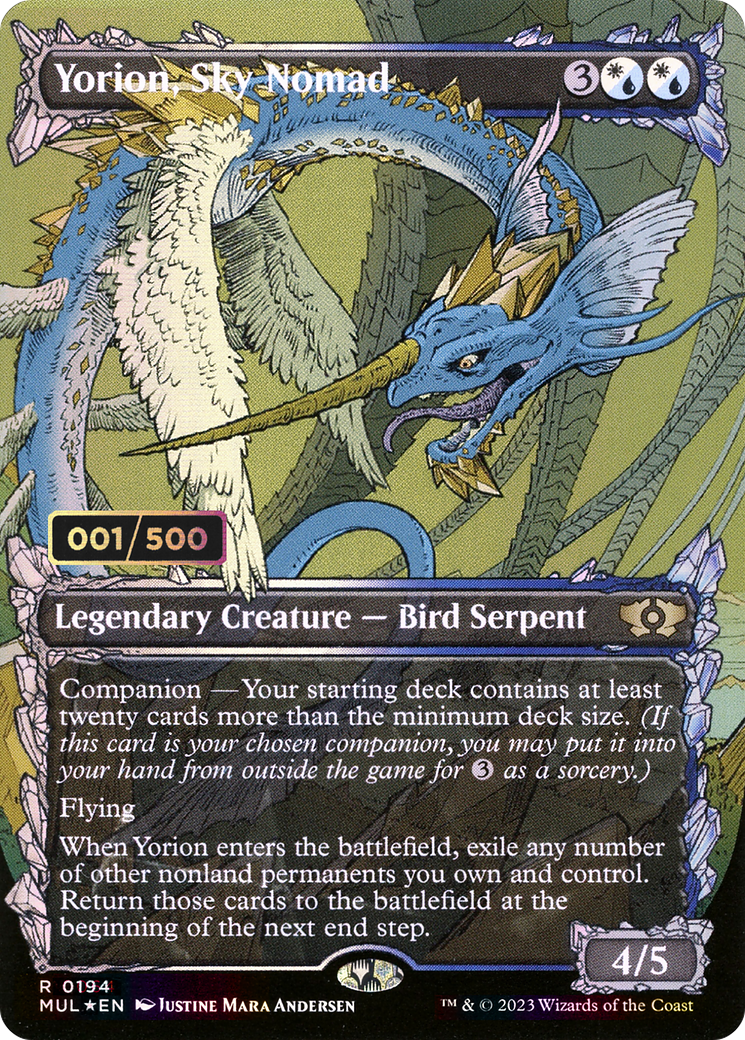 Yorion, Sky Nomad (Serial Numbered) (MUL-194) - Multiverse Legends: (Showcase) (Borderless) Foil-1