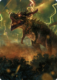 Thrasta, Tempest's Roar // Thrasta, Tempest's Roar (AMH2-042) - Modern Horizons 2 Art Series (Borderless) Foil-1