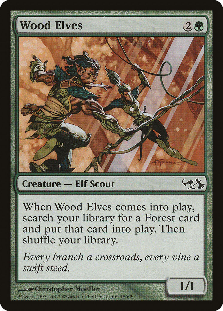 Wood Elves (EVG-018) - Duel Decks: Elves vs. Goblins Foil-1
