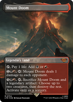 Mount Doom (Borderless) (Surge Foil) [The Lord of the Rings: Tales of Middle-Earth]-1