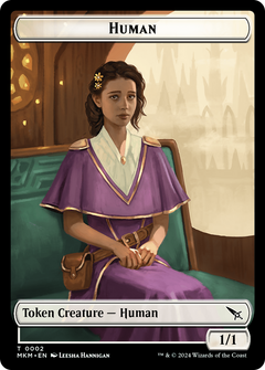 Human (TMKM-002) - Murders at Karlov Manor Tokens-1