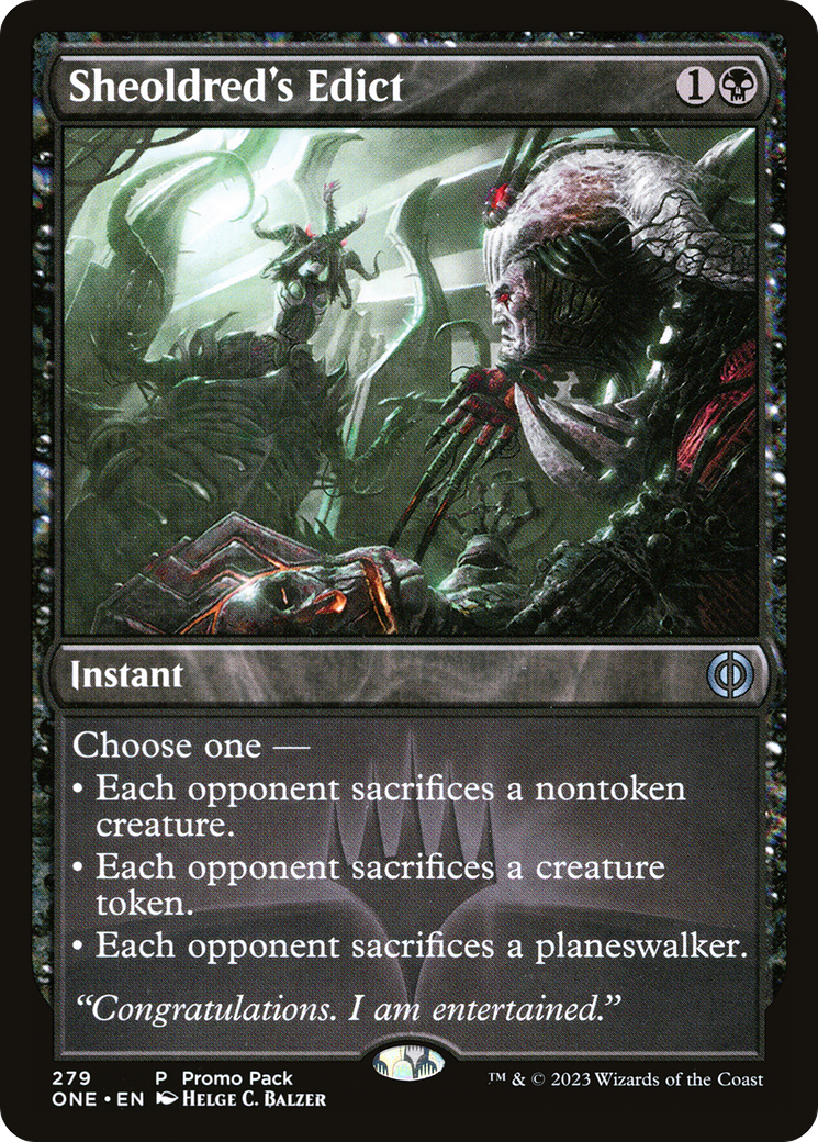 Sheoldred's Edict (Promo Pack) [Phyrexia: All Will Be One Promos]-1