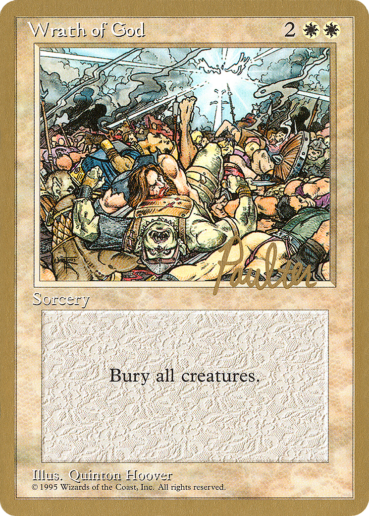Wrath of God - 1996 Preston Poulter (4ED) (WCD-) - Pro Tour Collector Set-1
