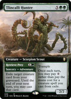 Tlincalli Hunter // Retrieve Prey (Extended Art) [Commander Legends: Battle for Baldur's Gate]-1