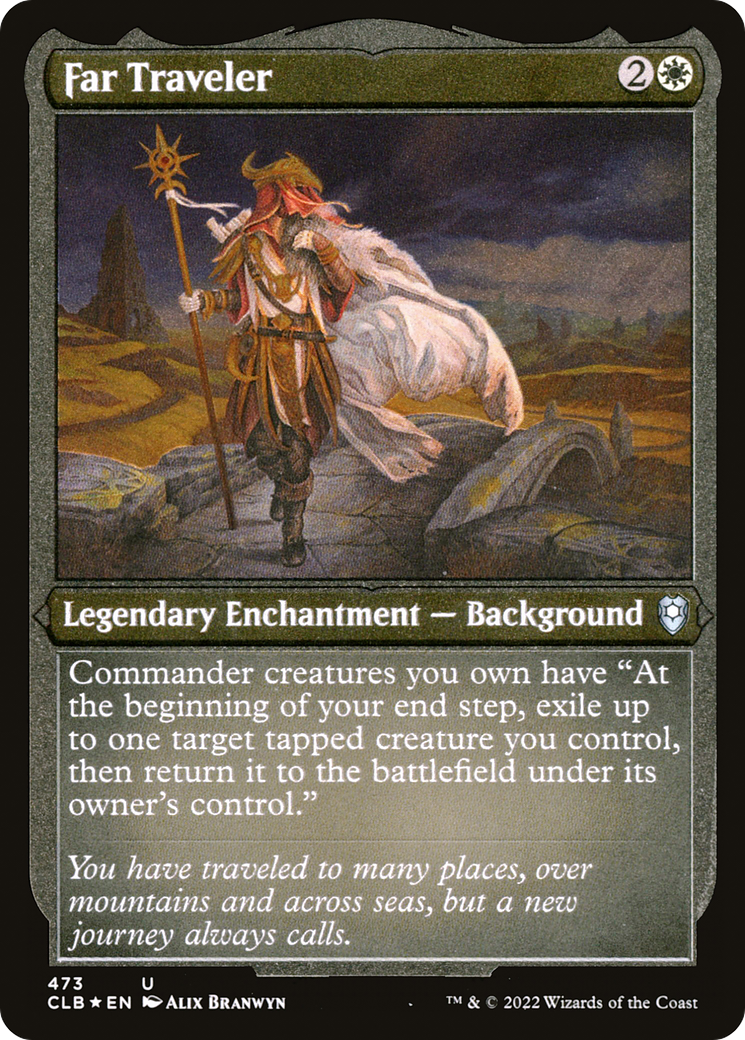 Far Traveler (CLB-473) - Commander Legends: Battle for Baldur's Gate Etched Foil-1