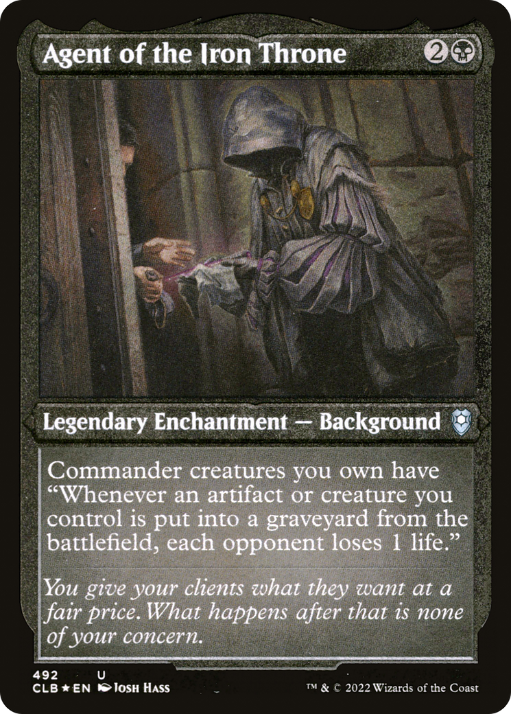 Agent of the Iron Throne (CLB-492) - Commander Legends: Battle for Baldur's Gate Etched Foil-1