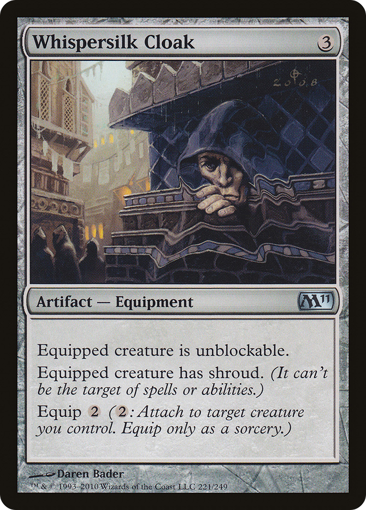 Whispersilk Cloak (M11-221) - Magic 2011 Foil-1