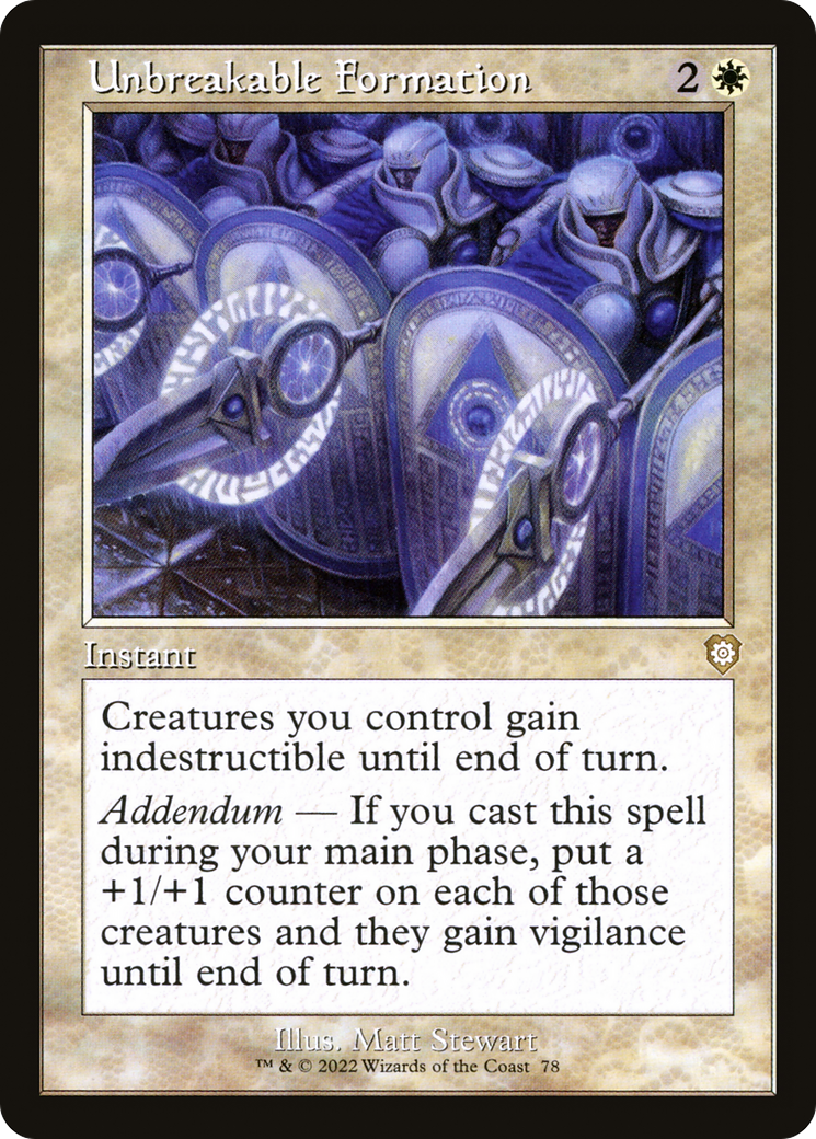 Unbreakable Formation (Retro Frame) (BRC-078) - The Brothers' War Commander-1