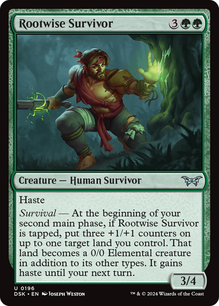 Rootwise Survivor [Duskmourn: House of Horror]-1