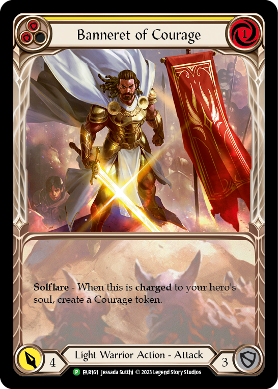 Banneret of Courage [FAB161] (Promo)  Rainbow Foil-1