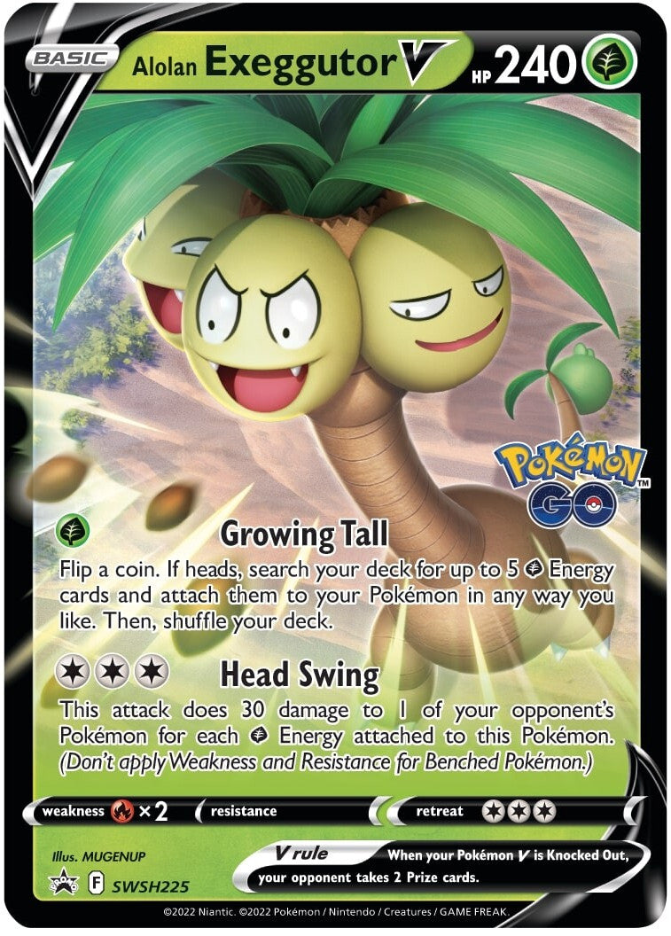 Alolan Exeggutor V (SWSH225) (Jumbo Card) [Sword & Shield: Black Star Promos]-1