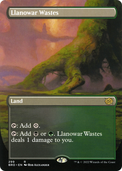 Llanowar Wastes (Borderless Alternate Art) [The Brothers' War]-1