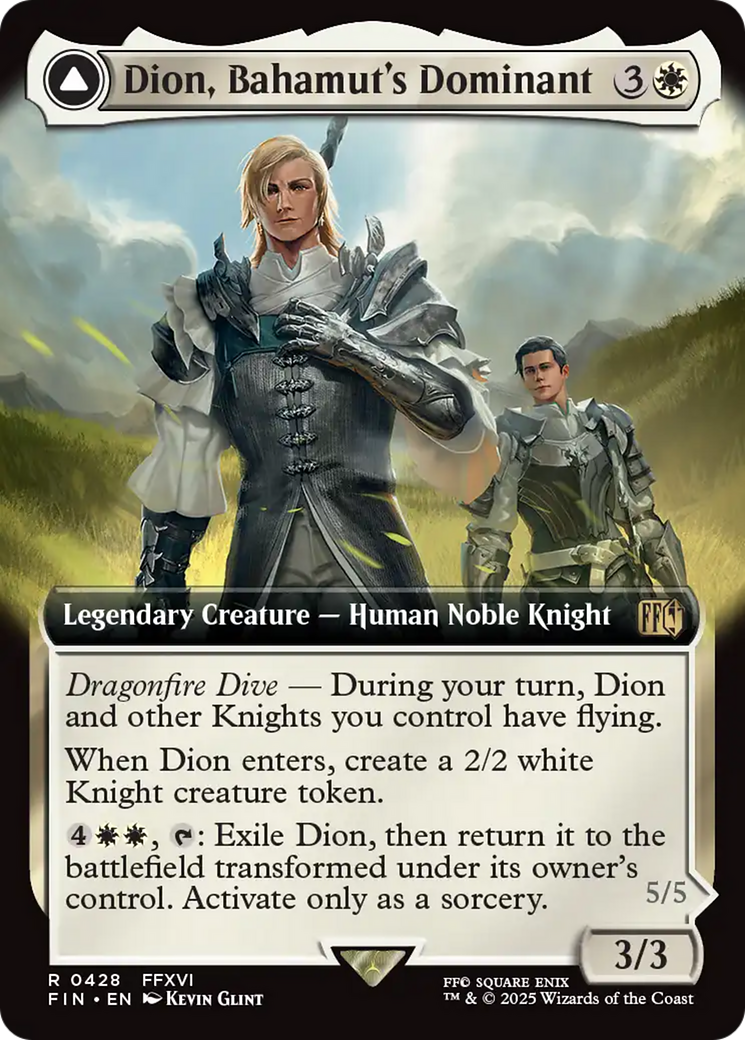 Dion, Bahamut's Dominant // Bahamut, Warden of Light (Extended Art) [FINAL FANTASY]-5