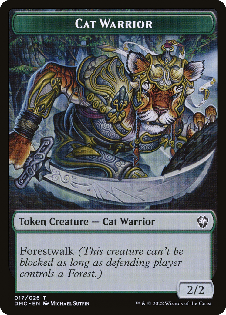 Cat Warrior (TDMU-017) - Dominaria United Tokens-1