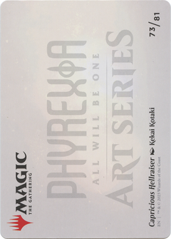 Capricious Hellraiser // Capricious Hellraiser (AONE-073) - Phyrexia: All Will Be One Art Series (Borderless) Foil-2