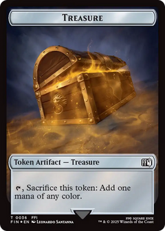 Clue // Treasure Double-Sided Token (Surge Foil) [FINAL FANTASY Commander Tokens]-2