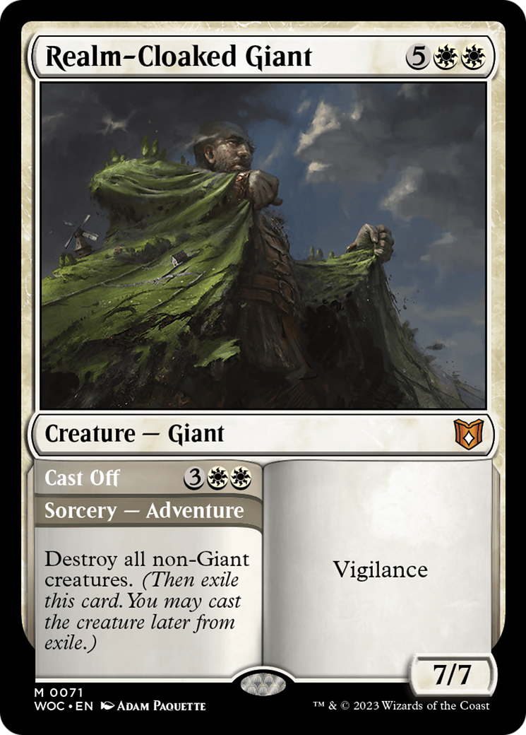 Realm-Cloaked Giant // Cast Off [Wilds of Eldraine Commander]-1