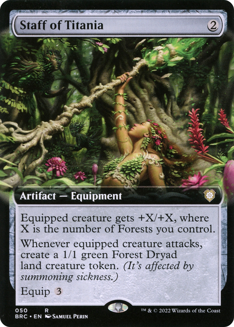 Staff of Titania (Extended Art) [The Brothers' War Commander]-1
