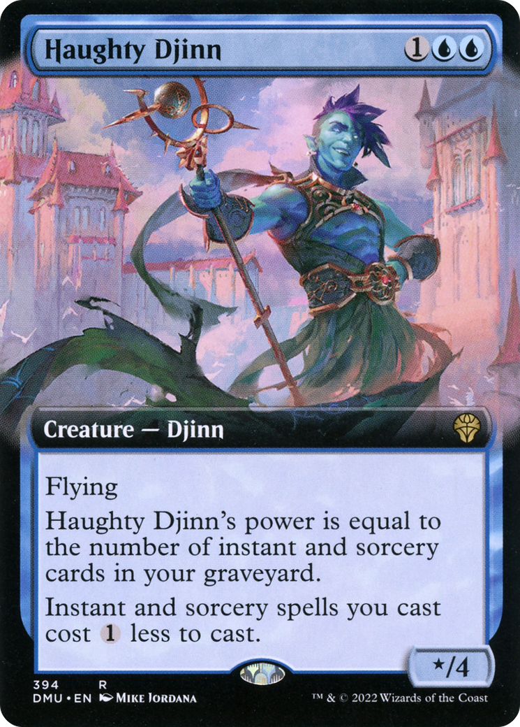 Haughty Djinn (Extended Art) [Dominaria United]-1