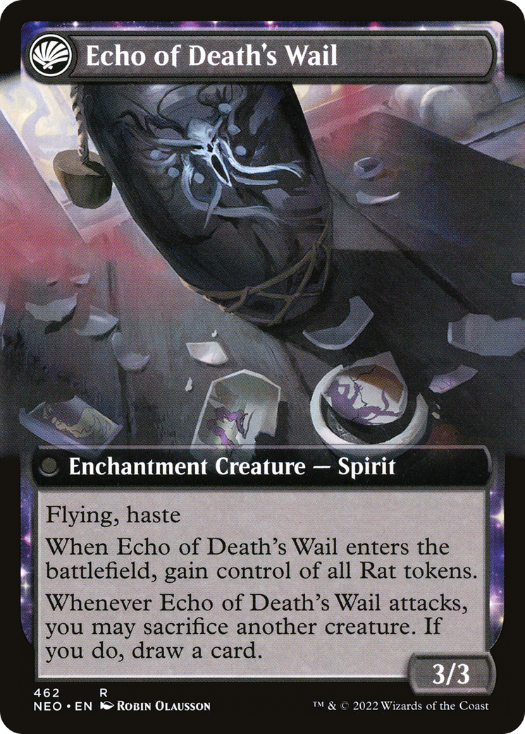 Tribute to Horobi (Extended Art) (NEO-462) - Kamigawa: Neon Dynasty: (Extended Art, fandfc, enchantment)-2